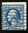 US Stamps; Scott #355 Genuine Coil  1909 5c Washington Machine Cancel $300