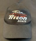 Old Vintage 1990s TEAM TRITON BOATS BASS FISHING BOAT RACING SNAPBACK HAT CAP