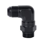 LokoCar 8AN Flare to 8AN ORB Male Swivel Adapter Fitting 90 Degree Black