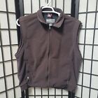 Simms Fly Fishing Vest Mens Large Brown Fleece Soft Shell Goretex Outdoor O96
