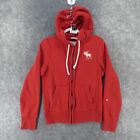Abercrombie & Fitch Jacket Mens Small Muscle Red Full Zip Hoodie