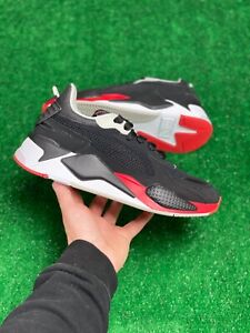 Puma RS-X Road Low Mens Running Shoes Black Red White 386885-01 NEW Multi Sz