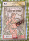 SAVAGE WOLVERINE #14.NOW BLANK VAR  Tomb Raider Art By Garrett Blair CGC SS 9.8