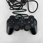 Sony PS2 BLACK Wired Controller OEM DualShock PlayStation 2 AUTHENTIC