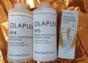 Olaplex No. 4 Y No. 5 Shampoo And Cond. 8.5oz Each. Plus Smooth Minis No.6 Y 8