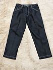 Karl Kani Mens Jeans Vintage Wide Leg Baggy Black Denim Size 38x34