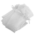 50pcs White Drawstring Organza Folding Hand Fan Pouch Party Wedding Favor2177