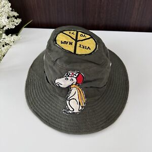 Vintage 1970-1971 VIETNAM Boonie Bucket Hat - YOUTH SIZE - Peanuts Snoopy