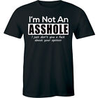 Men's I'm Not An As*hole Shirt Funny Sarcastic T-shirt Tee Birthday Rude Present