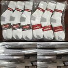 Wholesale Bulk Lot Men's White/Gray Sports Casual Cotton Crew Socks 9-11 10-13