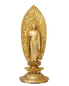Buddha Statue Amida Nyorai Gold Plated/24K Buddhist Sculptor Matsuhisa #KU0810