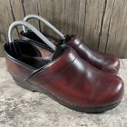 Dansko Professional Red Maroon Oiled Leather Clogs Womens EU Size 39 US 8.5-9