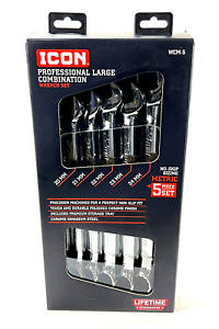 ICON WCM-5 Metric Professional Large Combination Wrench Set, 5 Pc 20-24mm 64803