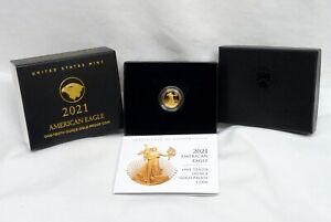 2021 Type 2 1/10th oz Proof Gold Eagle W/ Original Mint Packaging 28573-1