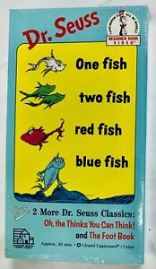 Dr. Suess One Fish Two Fish Red Fish Blue Fish (VHS, 1989) Random House NEW SEAL