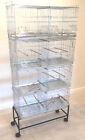 Galvanized LARGE CAMBO-4 of Breeder Cages Bird Finch Canary With Rolling Stand