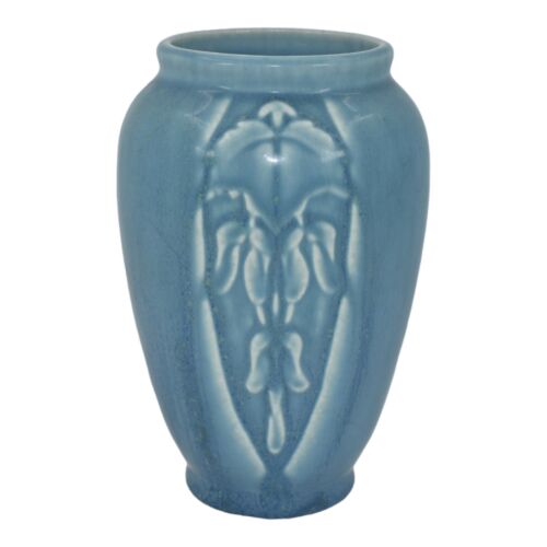 Rookwood 1927 Vintage Art Pottery Blue Bleeding Hearts Ceramic Vase 2123