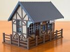 O Scale Quincy Train Station, Railroad, Assembled Building, Trains, Depot