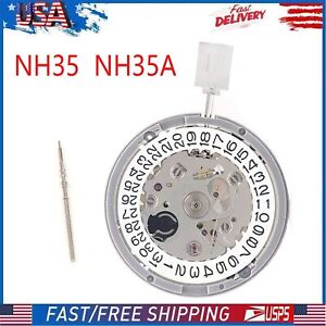 NH35 NH35A Movement High Accuracy Mechanical Watch Movement Date At 3 Datewheel