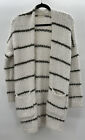 Dreamers XS Oversized Open Front Cardigan Cream/Olive Stripes