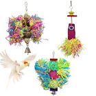 3Pcs Parrot Toys Cage Bird Chewing Toy for Budgie Parakeets Conures Rattan Ball