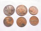 Lot of 6 Old Foreign Coins 1896, 1882, 1946 and more  (F6)
