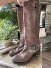 FRYE VERA Slouch Knee High Rugged Taupe Brown Leather Casual Boots Sz 8.5B