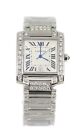 Cartier Tank Francaise Large Diamond Stainless Steel Watch 2302