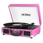 Victrola Bluetooth Suitcase Record Player with 3-speed Turntable