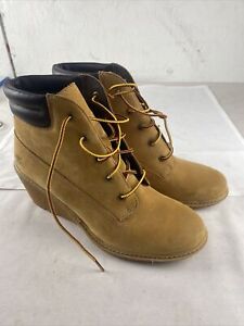Timberland Earthkeepers Amston 8251A Wedge Bootie wheat Ankle Women’s Size 9