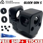 Killer Innovations Comp Compensator Muzzle Brake for 9mm For GL0CK Gen 5 Black