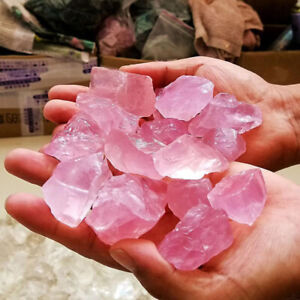 100g Pink Rose Quartz Natural Raw Rough Crystal Mineral Specimen Rock Stones TD