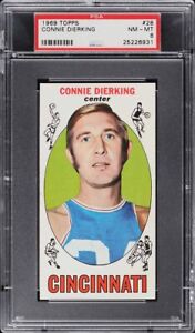 New Listing1969 Topps Basketball Connie Dierking #28 PSA 8