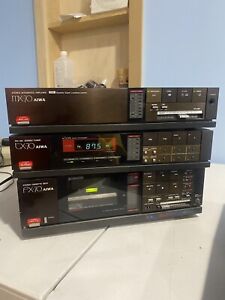 Aiwa Audio Rack TX MX FX 70 Tuner Amplifier Cassette Deck Stereo System Set
