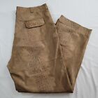Ira Hoss Pants Men's Size 40x34 Brown Suede Leather Coture Vintage Rare