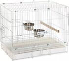 Prevue Pet Products Travel Bird Cage Foldable 3/4 Wirespace 20x12.5x15.5 & Perch