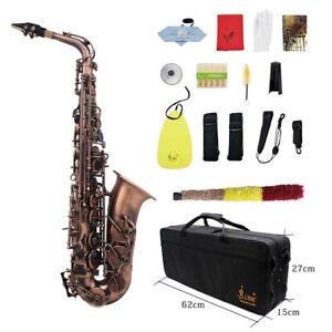 SLADE Professional Alto Saxophone Vintage Red Bronze Eb E-flat Sax W/ Carry Case