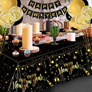 20Pcs Happy New Year Party Decorations 2024 Happy New Year Banner Plastic
