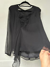 TRULY by PART TWO Black Chiffon 100% Polyester Blouse UK14