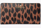 Kate Spade Schuyler Large Slim Bifold Leopard Wallet KE814 NWT $179 Leopardo Y