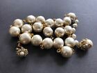 Sign Miriam Haskell Huge Pearls Baroque Crystal Rhinestone Necklace Jewelry