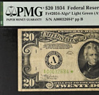 1934 $20 Federal Reserve Note PMG 25 Boston light green seal star Fr 2054-Algs*