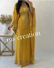 Gold !! Ethnic Moroccan Stylish kaftan Fancy Work Elegant party wear Dresses 025