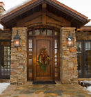 Rustic Entry Door 36x96 Withh  Sidelites & Arched Transom