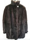 Sheared Mink Fur Coat plus size dark chocolate mahogany brown 3 XL