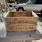 Vintage BUDWEISER Beer ANHEUSER-BUSCH Wood Box Advertising Crate 1933 Seneca KS