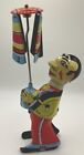 Antique Tin Clown Tin Man W/Spinning Umbrella Children’s Toy Collectible
