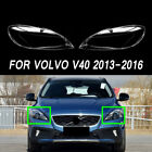 Pair For VOLVO V40 2013-16 Transparent Headlight Cover Lens Headlamp Lampshade (For: Volvo V40)