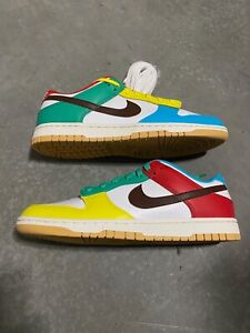 Nike Dunk Low Free 99 White Multicolor Green Red Blue SB RARE DH0952-100 Size 12