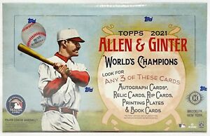 2021 Topps Allen & Ginter Baseball Factory Sealed Hobby Box